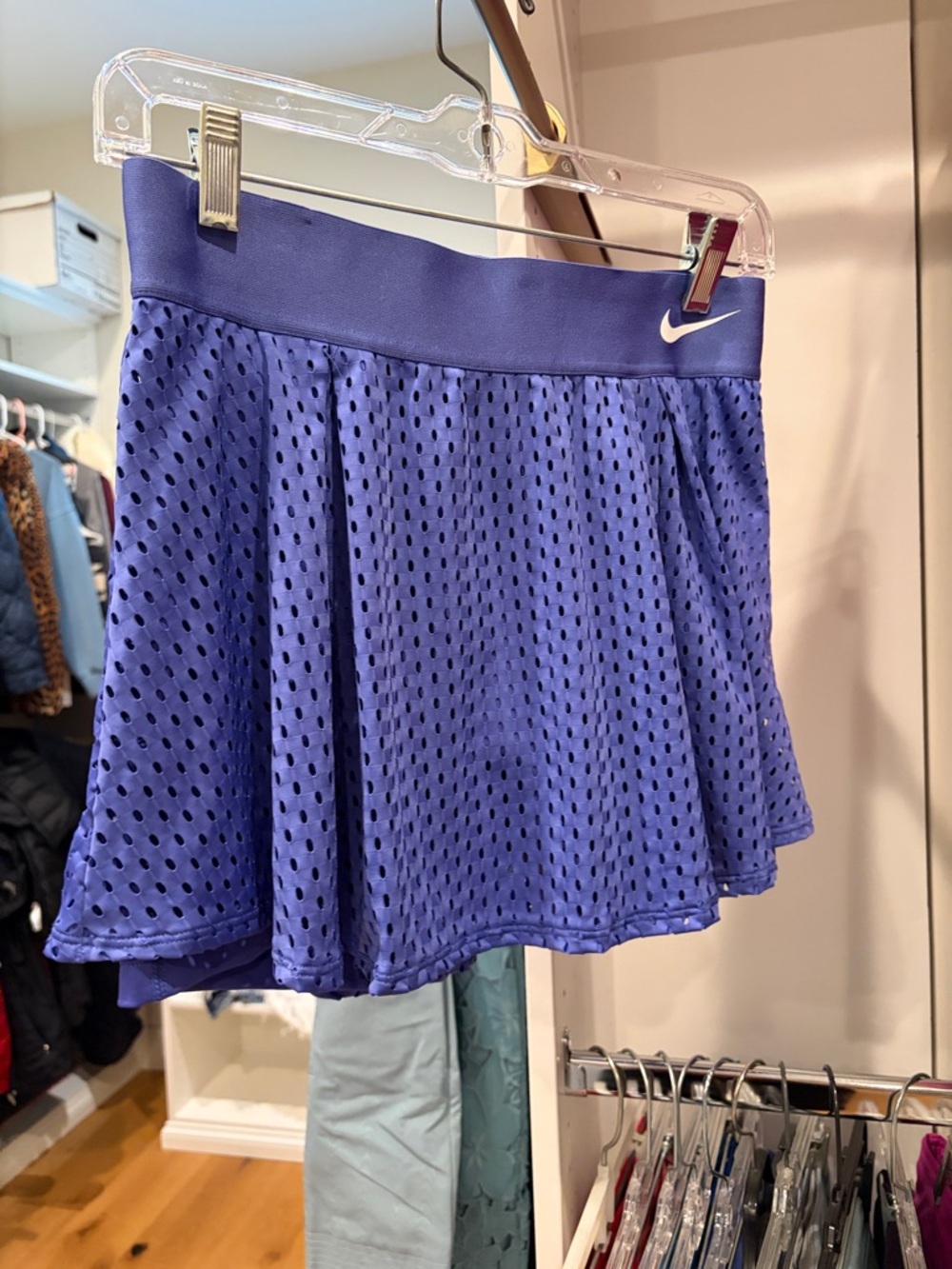 Nike Purple Perforated Mesh tennis Skirt
